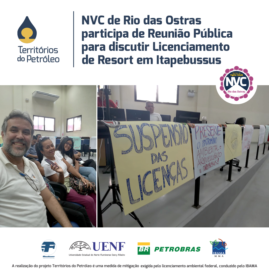 NVC Rio das Ostras participa de Reunião Pública para discutir licenciamento de Resort em Itapebussus