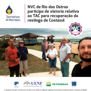 NVC de Rio das Ostras participa de vistoria ao TAC para recuperação da restinga de Costazul