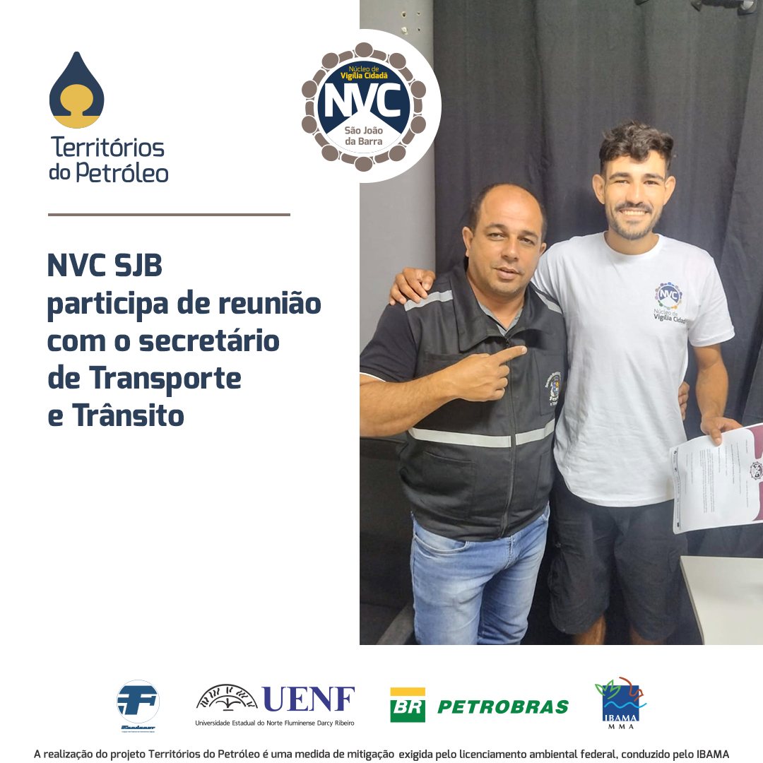 NVC de SJB participa de reunião com o secretário de Transporte e Trânsito