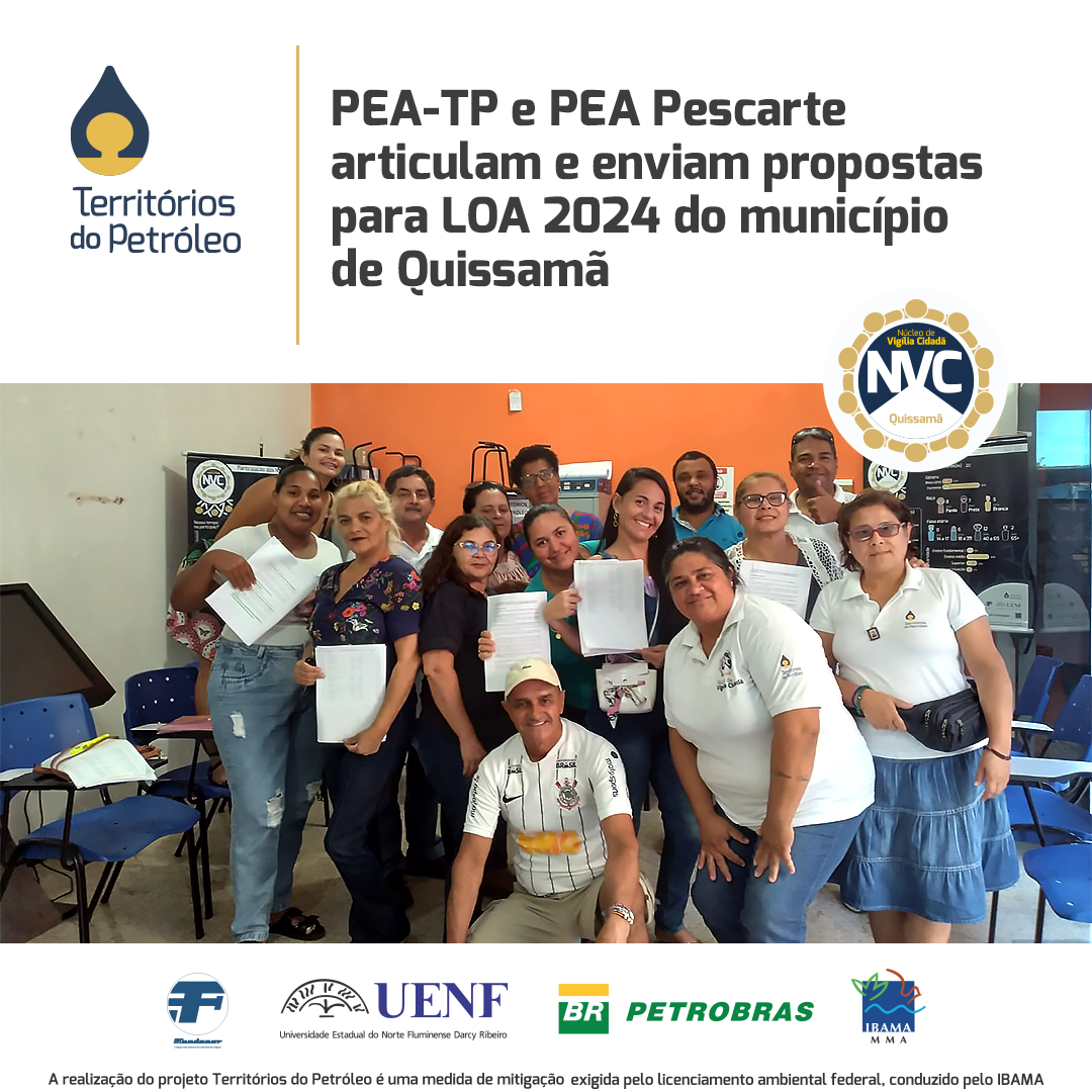 PEA-TP e PEA Pescarte articulam e enviam propostas para LOA 2024 do município de Quissamã
