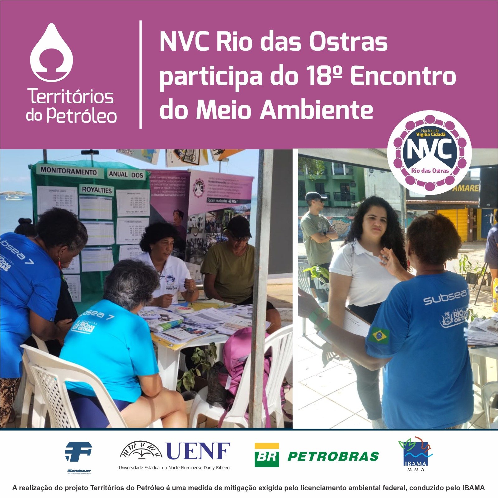 NVC Rio das Ostras participa do 18º Encontro do Meio Ambiente