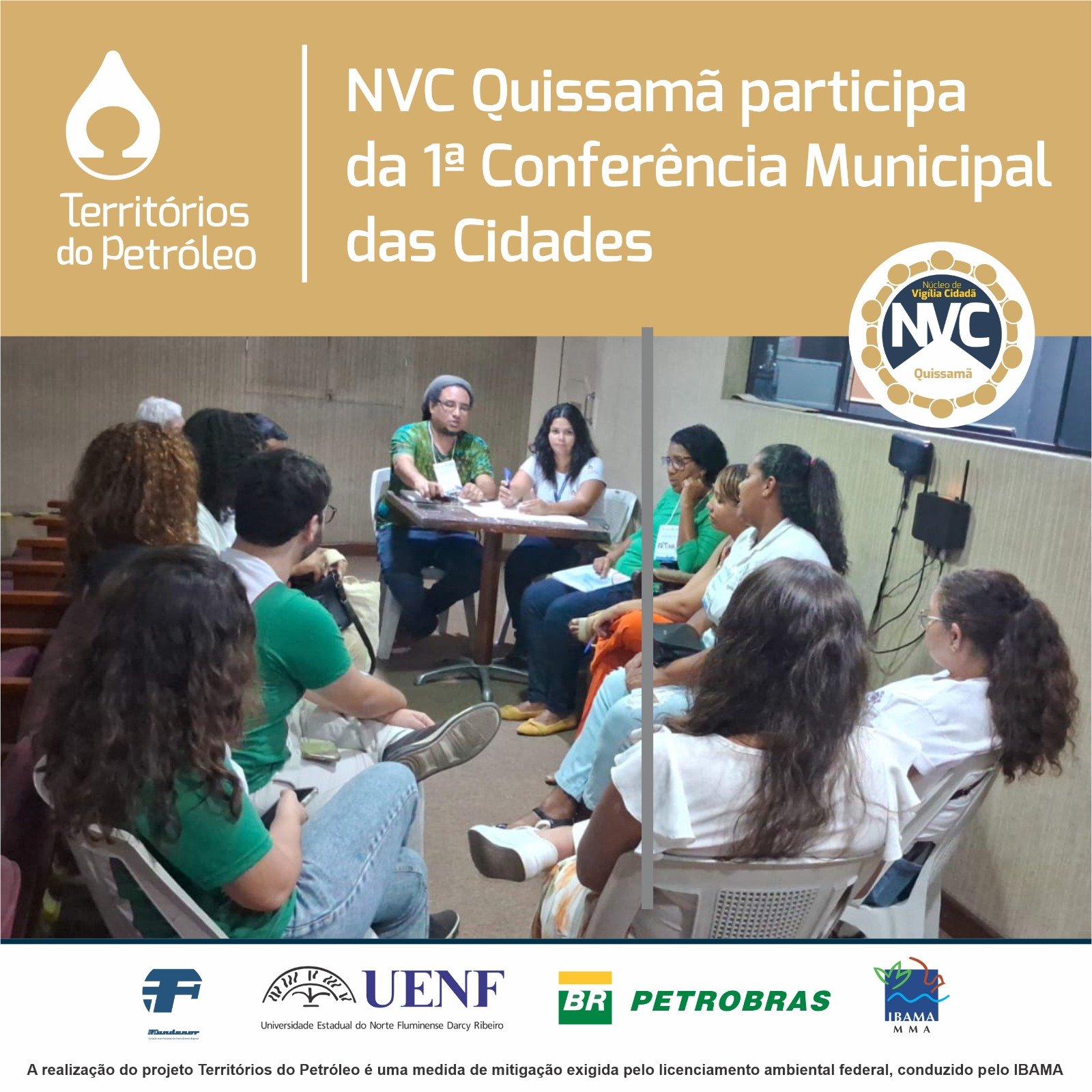 NVC de Quissamã participa da 1ª Conferência Municipal das Cidades