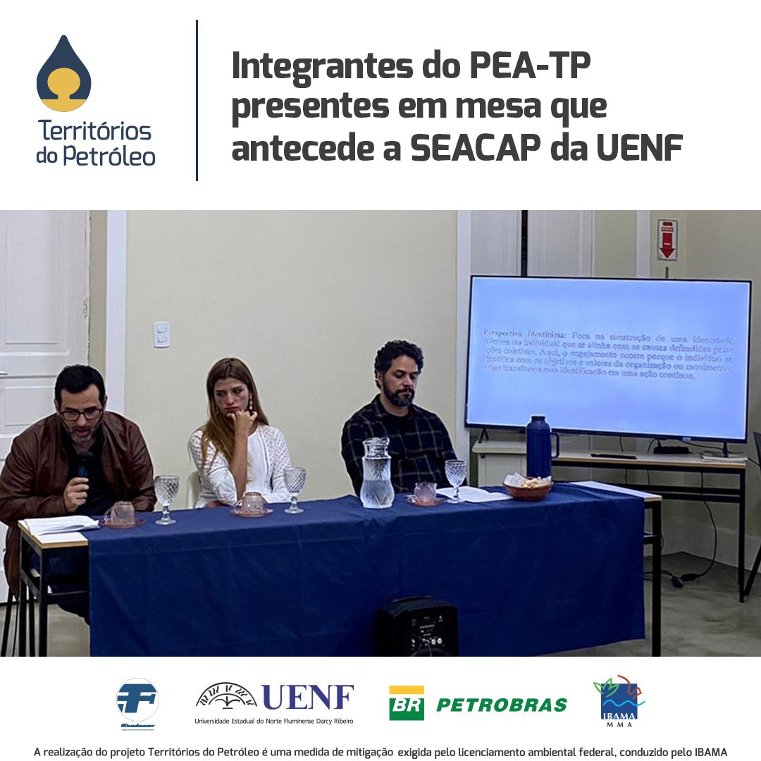 Integrantes do PEA-TP presentes em mesa que antecede a SEACAP da UENF